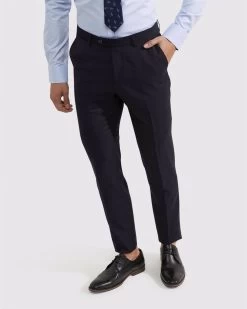 Oxford Men's Byron Wool Suit Trousers - Navy -Fashion Menswear Shop 1e0504793fc08980a5812c25ef3f160a