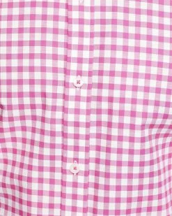 Oxford Men's Beckton Checked Shirt - Magenta -Fashion Menswear Shop 1ef2f9ac943f71fdde5c778dafd426df