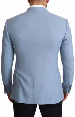 Dolce & Gabbana Blue Cashmere Silk Slim Fit Blazer Jacket -Fashion Menswear Shop 1f3227155e30757ef3c9932184c0ad2d