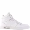 Roberto Cavalli Logo Embossed Hi-Top Sneakers