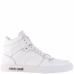 Roberto Cavalli Logo Embossed Hi-Top Sneakers