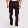Oxford Men's Stretch Organic Cotton Skinny Chinos - Eggplant