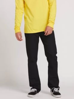 Mens Volcom Solver Modern Fit Jeans Black On Black