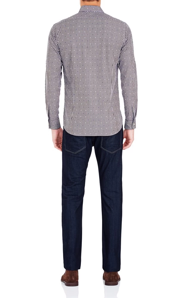 Oxford Men's Kenton Slim Fit Shirt - Brown 4 Oxford Men's Kenton Slim Fit Shirt - Brown - Image 4