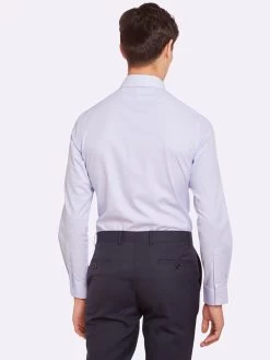 Oxford Men's Kensington Textured Shirt - Blue -Fashion Menswear Shop 214345534c9a7a8a5898304a96a3853a