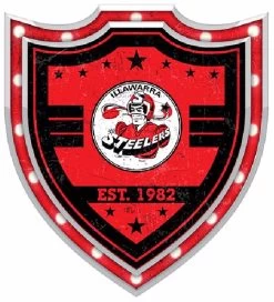 STEELERS St George Illawarra Dragons NRL Light Up Bar Sign Plaque Shield