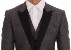 Mens Dolce & Gabbana Black Brown Silk MARTINI Blazer -Fashion Menswear Shop 2283ee3f8926fc2ed631b0eb240c68aa