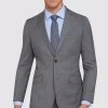 Oxford Men's New Hopkins Wool Mohair Suit Jacket - Grey