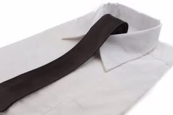 Mens Dark Brown 5Cm Skinny Plain Neck Tie