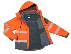 Rainbird Workwear Jones Softshell Coat - Fluoro Yellow/Charcoal