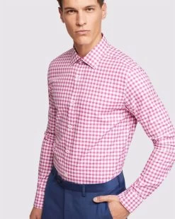 Oxford Men's Beckton Checked Shirt - Magenta -Fashion Menswear Shop 23be4a6f007dd642bd1482d880062f08