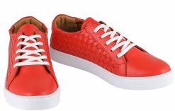 Noosy Men's Genuine Leather Sneakers - Red -Fashion Menswear Shop 23d8dead 3c76 45da 9d81 dc326541d9be