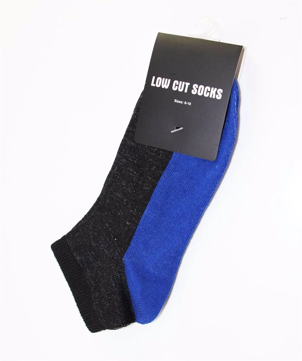 1 X Mens Black & Blue Low Cut Socks 1 1 X Mens Black & Blue Low Cut Socks
