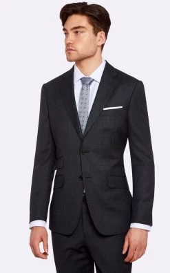 Oxford Men's Marlowe Wool Suit Jacket - Charcoal -Fashion Menswear Shop 24a53588c53e4eead94587d4ec7d8da6