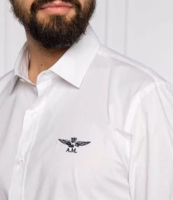 Aeronautica Militare White Cotton Shirt -Fashion Menswear Shop 25cc322babfbb63b6f535b894f98988e