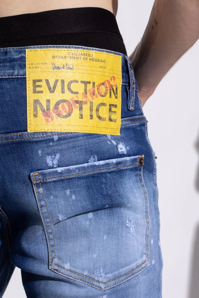 DSQUARED2 Dsquared² Blue Cotton Jeans & Pant 5 DSQUARED2 Dsquared² Blue Cotton Jeans & Pant - Image 5