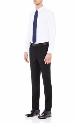 Oxford Men's Stretch Slimfit Shirt Smoke Bttnx - White -Fashion Menswear Shop 26e840a4223fb23b822b65cd55637791