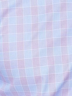 Oxford Men's Beckton Checked Shirt - Purple/Sky -Fashion Menswear Shop 26f204dc69517d28f7989545c2780dc4