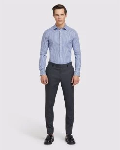 Oxford Men's Beckton Checked Shirt - Navy -Fashion Menswear Shop 272af5c44cc1f53ed2dd6467f65e07b3