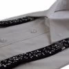 Mens Adjustable Black With White Music Notes Patterned Suspenders