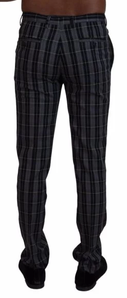 BENCIVENGA Gray Checkered Slim Fit Men Pants -Fashion Menswear Shop 28040756fe8f0256bcee783878ae703b
