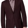 Michael Kors Mens Stretch Two Button Blazer Jacket, Red