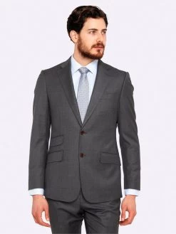 Men's Marlowe Wool Suit Jacket - Grey