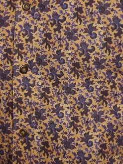 Oxford Men's Kenton Floral Printed Luxury Shirt - Tan Multi -Fashion Menswear Shop 287d782ffd75d35b729637ba5c1f8374