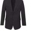 Biz Corporates Comfort Wool Stretch Mens Two Button Classic Jacket - Charcoal