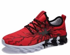 Beakey Mens Road Running Shoes Lightweight Sneakers For Men And Women-Red
