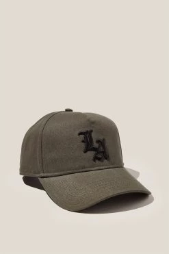 Cotton On Curved Peak Snapback Khaki