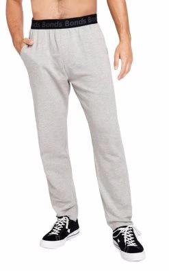 5 X Bonds Mens Essentials Straight Trackie Trackpant Shadow Marle