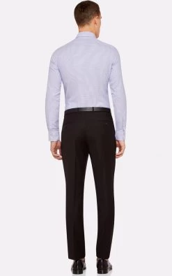 Oxford Men's Beckton Dobby Shirt - Blue -Fashion Menswear Shop 2a9e051590dc464e1a99df46fd346f76