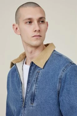 Cotton On Carpenter Jacket Blue -Fashion Menswear Shop 2b06d907e0ecbeec628a16dd0243dfec