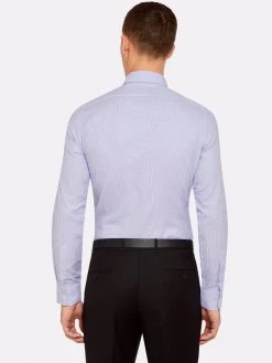 Oxford Men's Beckton Dobby Shirt - Blue -Fashion Menswear Shop 2b4eafb3949c8261f4062c49964902d2