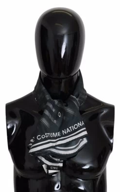 Costume National Blue Foulard Silk Women Scarf