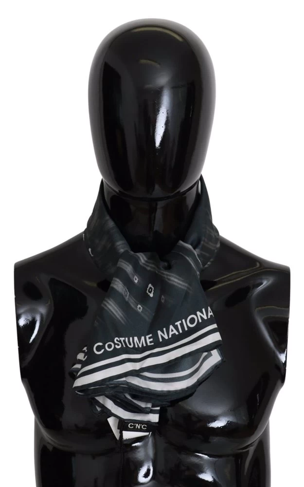 Costume National Blue Foulard Silk Women Scarf