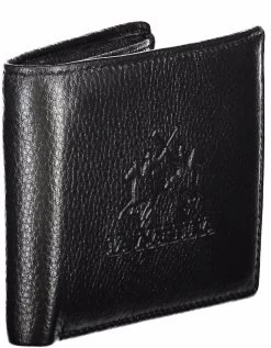 La Martina Black Leather Wallet -Fashion Menswear Shop 2c03c8c39a06989fa7df5bc92ab5509c