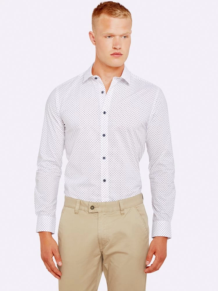 Oxford Men's Kenton Printed Shirt Navy / - Navy/Red 1 Oxford Men's Kenton Printed Shirt Navy / - Navy/Red