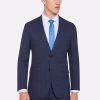 Oxford Men's Hopkins Peak Lapel Wool Suit Jacket - Blue