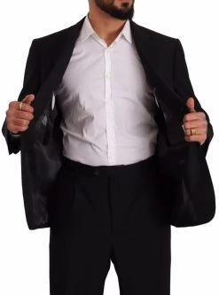 Domenico Tagliente Black Polyester Single Breasted Formal Suit 12 Domenico Tagliente Black Polyester Single Breasted Formal Suit -Fashion Menswear Shop 2cef1bb7576ad07b37cc8fc5ba7f0e25