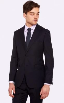 Oxford Men's Hopkins Peak Lapel Wool Jacket - Ink -Fashion Menswear Shop 2d9863227f03ce47b0a548f7e493ec2a