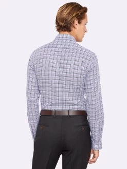 Oxford Men's Beckton Dobby Shirt Purple/ - Purple/Green -Fashion Menswear Shop 2dbbda5c8dfcb44edf382af2bdcb5cf7