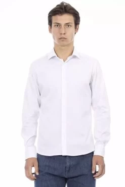 Baldinini Trend White Cotton Shirt