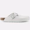 Birkenstock Boston Leather White Clogs