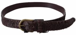 Alpha Massimo Rebecchi Dark Brown Genuine Leather Rustic Bronze Buckle Belt -Fashion Menswear Shop 2f801815cfd47d2fcc1f12f4f112a1a7