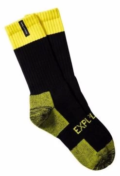 2 Pairs X Explorer Original Mens Cotton Crew Winter Tough Socks - Yellow/Black -Fashion Menswear Shop 30fd7646fe576971f01c3666a10eb401