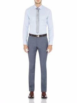 Oxford Men's Hopkins Wool Suit Trousers - Light Blue -Fashion Menswear Shop 3113e9c028e00c4a1150541ce76fbe74