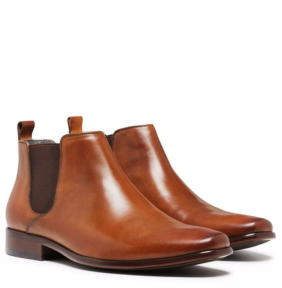 Julius Marlow Men's Kick Chelsea Work Leather Boots Shoes - Cognac 6 Julius Marlow Men's Kick Chelsea Work Leather Boots Shoes - Cognac - Image 6