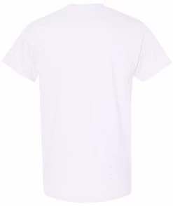 Gildan Mens Heavy Cotton Short Sleeve T-Shirt (Pack Of 5) (White) - BC4807 -Fashion Menswear Shop 3286df90544586bebb31a1d6717c6177